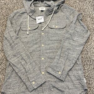 AE NWT Gray Hooded Shirt- Mens XS
